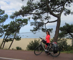 The Atlantic coast cycle route from Arcachon to Biarritz