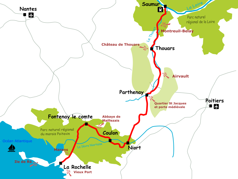 Cycling the Velo Francette route from Saumur to La Rochelle